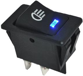 img 2 attached to ESUPPORT Car Blue LED Fog Light Toggle Rocker Switch - 4Pin 12V 35A ON OFF - Enhanced Brightness - Rear Front