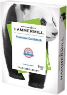 hammermill white cardstock, 110 lb, 8.5 x 11 colored cardstock, 1 pack (200 sheets) - premium thick card stock, made in the usa, 168380r logo