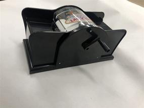 img 4 attached to 🔀 Black Hand-Cranked 2-Deck Manual Card Shuffler for Blackjack and Poker