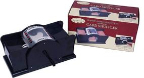 img 2 attached to 🔀 Black Hand-Cranked 2-Deck Manual Card Shuffler for Blackjack and Poker