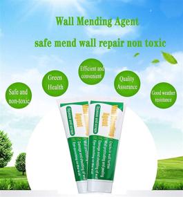 img 3 attached to Premium Live Spackle Drywall Repair Kit with Safemend Non-Toxic Wall Mending Agent, Includes Free Scraper - Instant Self-Adhesive Wall Plaster Paste to Effortlessly Cover Holes, Cracks, Graffiti, and Patch Wall Repair Putty (2PCS)