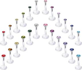 img 4 attached to 💎 Stunning Jstyle Cartilage Internal Threaded Piercing: Exquisite Women's Jewelry for a Statement Look