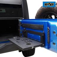 eag metal tailgate table cargo storage rack shelf - compatible with 07-18 wrangler jk - top-rated storage solution for your jeep logo