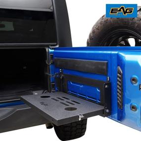 img 4 attached to EAG Metal Tailgate Table Cargo Storage Rack Shelf - Compatible with 07-18 Wrangler JK - Top-rated storage solution for your Jeep