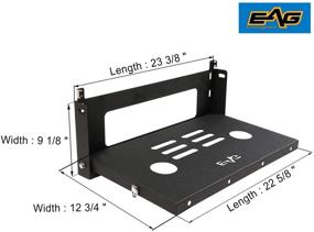 img 2 attached to EAG Metal Tailgate Table Cargo Storage Rack Shelf - Compatible with 07-18 Wrangler JK - Top-rated storage solution for your Jeep