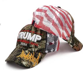 img 2 attached to 🧢 Trump 2024 Campaign Hat, Donald Trump 2024 Keep America Great Camouflage Hat with MAGA Embroidery - Adjustable Baseball Cap for Best SEO