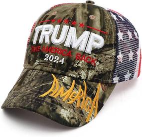 img 3 attached to 🧢 Trump 2024 Campaign Hat, Donald Trump 2024 Keep America Great Camouflage Hat with MAGA Embroidery - Adjustable Baseball Cap for Best SEO