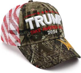 img 1 attached to 🧢 Trump 2024 Campaign Hat, Donald Trump 2024 Keep America Great Camouflage Hat with MAGA Embroidery - Adjustable Baseball Cap for Best SEO