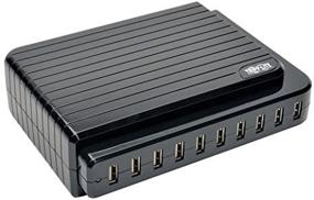 img 2 attached to Tripp Lite 10-Port USB Charging Station Hub for Tablet iPhone & iPad - 5V 2.1A Per Port (U280-010), Black