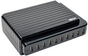 img 1 attached to Tripp Lite 10-Port USB Charging Station Hub for Tablet iPhone & iPad - 5V 2.1A Per Port (U280-010), Black