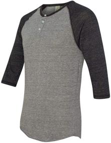 img 3 attached to Modern Men's Henley Shirts: Alternative Raglan Three Quarter Sleeve Attire