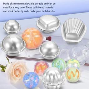 img 2 attached to 🛁 Premium Aslanka 12-Piece DIY Metal Bath Bomb Mold Kit for Handmade Soaps & Bath Bombs