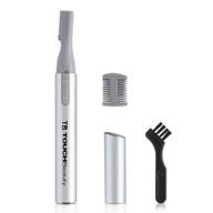 touchbeauty portable electric eyebrow trimmer for women - metal cover hair remover, battery powered ladies hair shaver (silver) logo