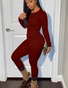 img 1 attached to 👩 Women's 2-Piece Track Suit Outfits: Workout Long Sleeve Top and Jogger Legging Pants Sets by BORIFLORS