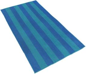 img 2 attached to 🌈 Kaufman - Oversized 30”x60” Tonal Stripe Beach, Pool, and Bath Towel Set: Ultrasoft, Plush, 100% Combed Ring-Spun Cotton Velour, Highly Absorbent, Quick Dry, Vibrant Colorful Stripes (4-PK)