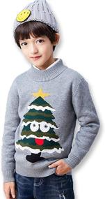 img 4 attached to BYCR Smile Christmas Pullover Sweater Boys' Clothing : Sweaters