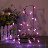 🌸 enhance your outdoor ambiance with hdnicezm solar outdoor flamingo string lights - 15.8 ft 30 led solar flamingo fairy lights in cold white for garden, patio, gate, yard, party, wedding & more! логотип