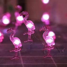 img 3 attached to 🌸 Enhance Your Outdoor Ambiance with HDNICEZM Solar Outdoor Flamingo String Lights - 15.8 FT 30 LED Solar Flamingo Fairy Lights in Cold White for Garden, Patio, Gate, Yard, Party, Wedding & More!