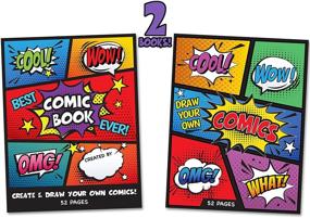 img 4 attached to 📚 Blank Comic Book Set of 2 - Create Your Own Comics and Cartoons with 5 Templates - Blank Books for Kids - Creative Gift Idea - Road Trip Essentials