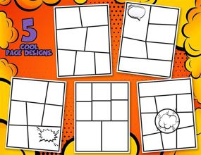 img 3 attached to 📚 Blank Comic Book Set of 2 - Create Your Own Comics and Cartoons with 5 Templates - Blank Books for Kids - Creative Gift Idea - Road Trip Essentials