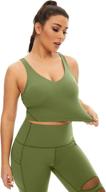 🏋️ taipove longline sports bra crop tank v-neck: stylish sexy top for women's workout and yoga - buttery soft, padded, and seamless - medium impact support логотип