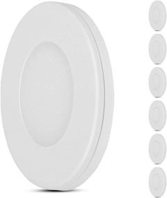 img 4 attached to 🔆 Maichis 3'' LED RV Puck Light, 6 Pack - Under Cabinet Recessed Mount or Surface Mount - 12V RV Ceiling Lights - 12 Volts LED Interior Light - 3500K Warm White for RV Motorhomes, Campers, Caravans, Trailers, Boats