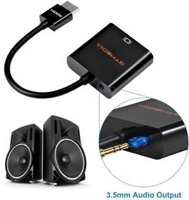 img 3 attached to GTMEDIA HDMI to VGA Adapter Converter with Audio Jack | 1920x1080P Support | Laptop Screen Projection for Computer, Desktop, PC, Monitor, Projector