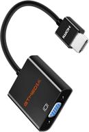 gtmedia hdmi to vga adapter converter with audio jack | 1920x1080p support | laptop screen projection for computer, desktop, pc, monitor, projector logo