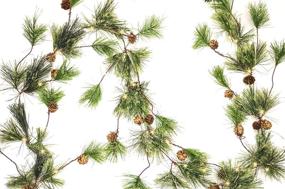 img 3 attached to 🎄 Smokey Pine Christmas Garland with Lights - 6ft | CraftMore