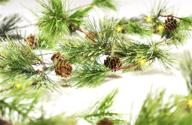 🎄 smokey pine christmas garland with lights - 6ft | craftmore логотип