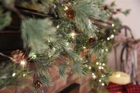 img 1 attached to 🎄 Smokey Pine Christmas Garland with Lights - 6ft | CraftMore