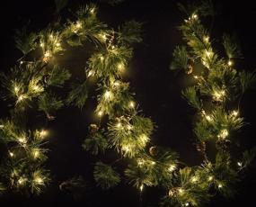 img 2 attached to 🎄 Smokey Pine Christmas Garland with Lights - 6ft | CraftMore
