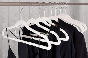 img 3 attached to Sleek Velvet Hangers Non Slip Hanger