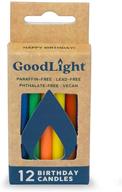 🎂 красочные веганские свечи goodlight для дня рождения, без парафина. логотип