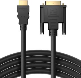 img 1 attached to 🔌 Fosmon HDMI to DVI Cable (6 FT - 2 Pack) - High Speed Bi-Directional Gold Plated DVI-D to HDMI Cord for HDTV, Apple TV, Smart TV, PS3/PS4, Xbox One X/One S/360, Wii U