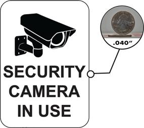 img 1 attached to Security Camera Sign Aluminum Black