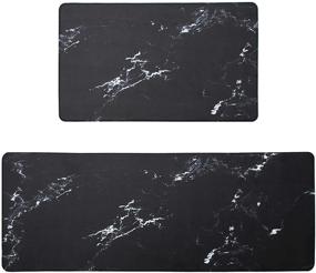 img 4 attached to 🧼 Cushioned Anti-Fatigue Kitchen Mat [2 PCS] - Non Slip, Waterproof, Heavy Duty - Ergonomic Comfort for Kitchen, Floor Home, Office, Sink, Laundry