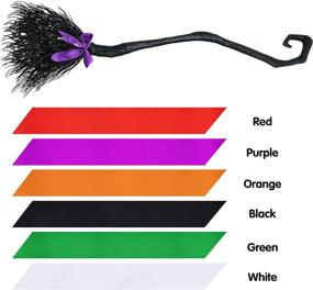 img 3 attached to 🧹 JOYIN 54.5'' Witch Broom: Fun Halloween Ribbons for Kids and Adults, Ideal for Wicked Witches Costume Parties, Photo Booths, and Spooky Decorations