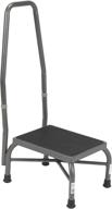 🪜 drive medical 13062-1sv bariatric step stool: sturdy handrail & stylish silver vein finish логотип