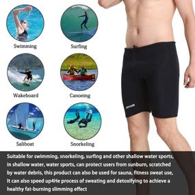 img 3 attached to 🏊 REALON Wetsuit Shorts Men Swimming Pants Jammers: 3mm Neoprene Diving Wet Suit for Optimal Buoyancy & Water Sport Performance