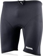 🏊 realon wetsuit shorts men swimming pants jammers: 3mm neoprene diving wet suit for optimal buoyancy & water sport performance logo