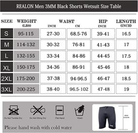 img 1 attached to 🏊 REALON Wetsuit Shorts Men Swimming Pants Jammers: 3mm Neoprene Diving Wet Suit for Optimal Buoyancy & Water Sport Performance