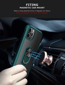 img 1 attached to GREATRULY iPhone 11 Pro Max 6.5 Inch (2019) Kickstand Case - Clear, Drop Protection Phone Cover with Slim Design, Soft Bumper, Hard Back, Ring Stand. Compatible with Magnetic Car Mount. (Green)