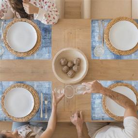 img 3 attached to 🍽️ Washable Resistant Abstract Summor Placemats