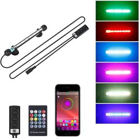 img 4 attached to 🐠 Enhance Your Aquarium with our Upgraded Version LED Aquarium Light: Underwater RGB LED Lights for Fish Tank, 16 Million Vibrant Colors, Remote Controller & APP Control Included