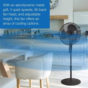 img 3 attached to 🌬️ Lasko S16612 Adjustable Pedestal Stand Fan: Remote Control, Timer & Thermostat Functions for Home & Office Use