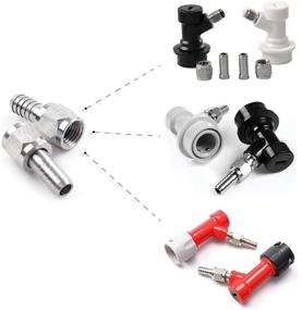 img 3 attached to 🍺 High-Quality Stainless Steel 304 Barbed Swivel Nut Set of 2 for Home Brew Keg Fitting - 1/4" BARB, 5/16" BARB - Ball Lock Pin Lock