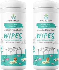 img 4 attached to 🧼 MomRemedy Hydrogen Peroxide Wipes - Household Cleaner for Kitchen, Bathroom, Counters, Baby Toys, Upholstery - Eco-Friendly, Non-Toxic, Removes Dirt, Grease, Stains (60CT)
