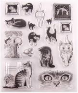 🐱 cute cats clear rubber stamps for halloween scrapbooking and card making - 5.5 x 7.1 inches logo