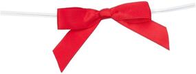 img 3 attached to Juvale Satin Twist Tie Bows (100 Count) Red